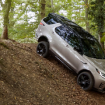 The 2026 Discovery going down a steep hill